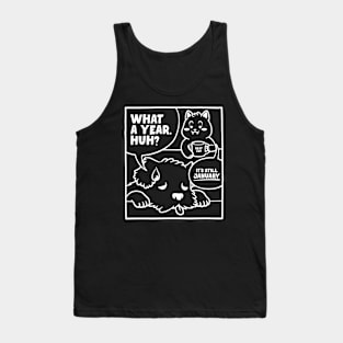 What a Year! It's January Dog and Cats by Tobe Fonseca Tank Top